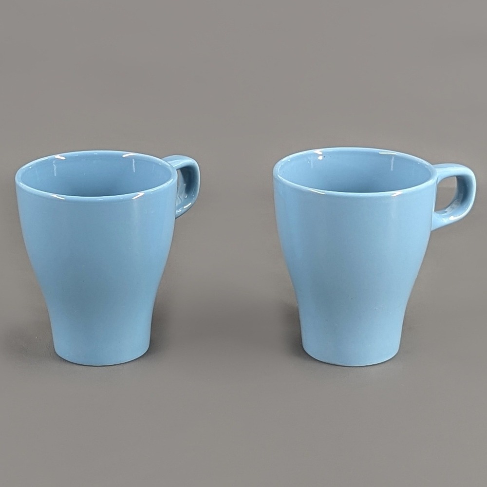 IKEA Färgrik Light Blue Stoneware Coffee Mugs Set of 2 - 21533